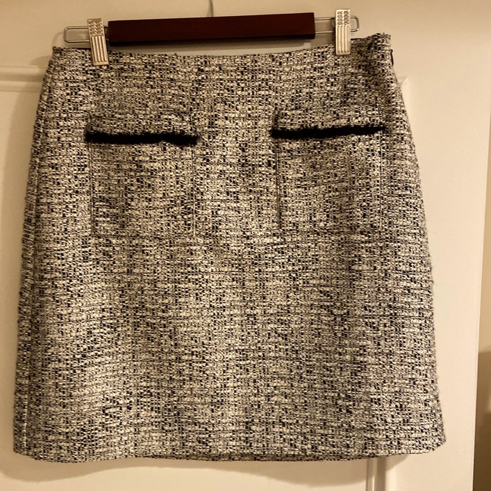 Loft black tweed skirt